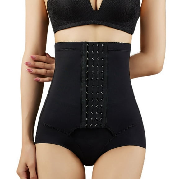 Homgro Women's High Waist Shapewear Underwear Tummy Control Shapewear Shorts Firm Control Brief Spandex Tight Spring Shapewear Panties Black Medium