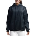 thumbnail image 1 of Homgro Women's Hooded Hoodie Fuzzy Sweatshirt Fleece Lined Zip Up Coat Long Sleeve Thermal Soft Drawstring Comfy Black Small, 1 of 1