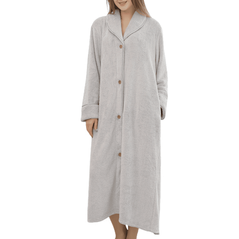 ladies grey dressing gown Cashmere & Merino Luxe Dressing Gown