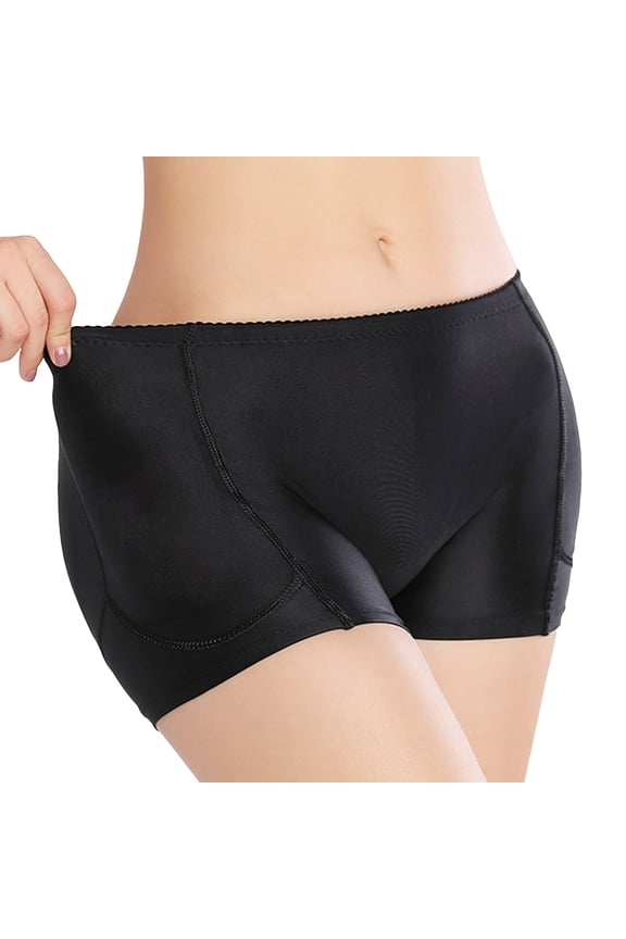 Homgro Women's Padded Hip Enhancer Removable Butt Pads Butt and Thigh Lifter Shapewear Body Shaper Shorts Underwear Booty Lifting Black 16