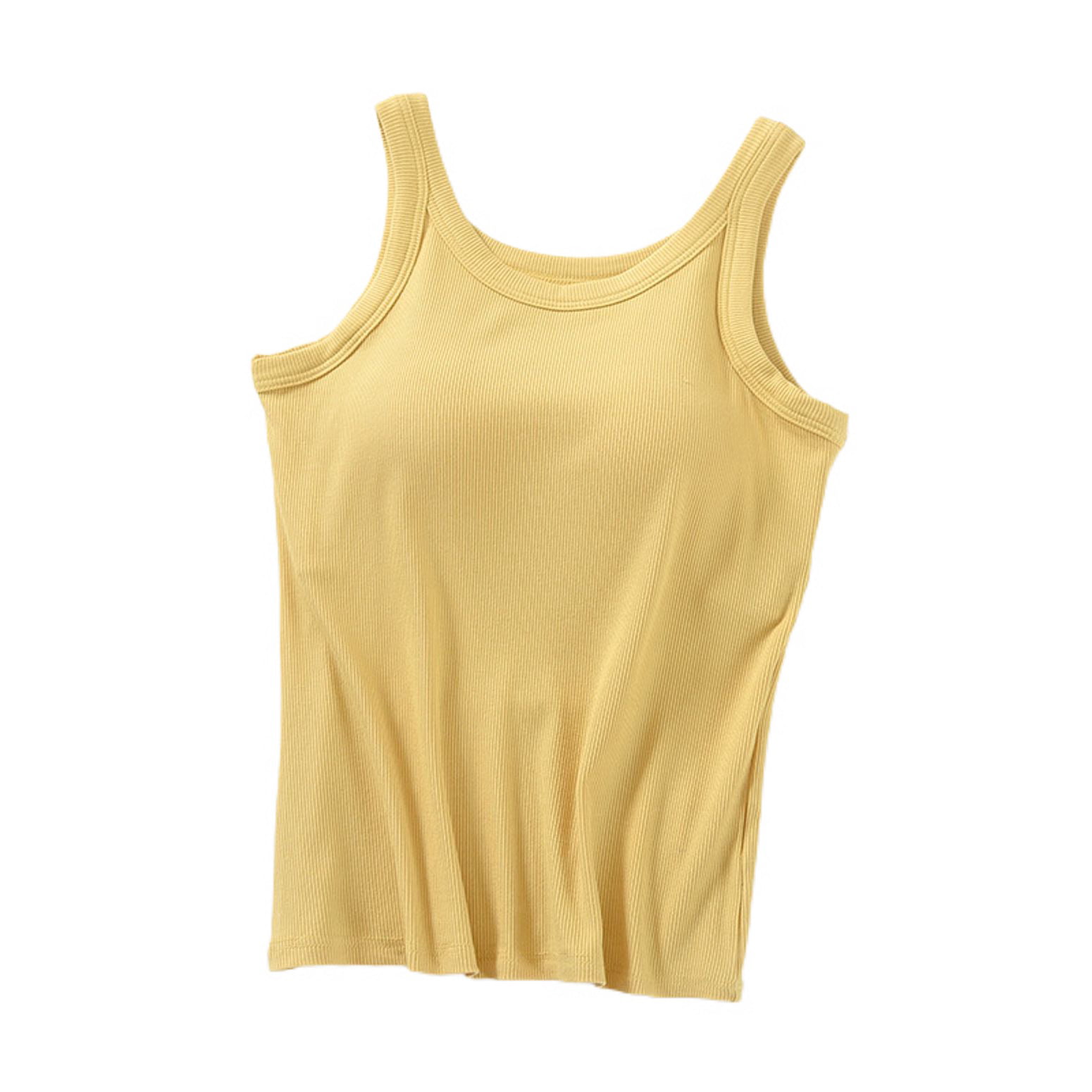 Homgro Women's Padded Tank Tops Workout Top Soft Ribbed Basic