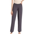 thumbnail image 1 of Homgro Women's Pajama Pant Lightweight Soft Pj Bottom Stretch Elastic Waist Cinch Bottom Sleep Pant Solid Pockets Ankle Length Grey One Size, 1 of 5