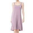 thumbnail image 1 of Defitshape Women's Plus Size Nightgown Cotton Sleeveless Sleep Dress Knee Length Strappy Criss Cross Back Backless Pajama Shirt Summer Soft Stretch Flowy Midi Cami Sleepwear Purple XX-Large, 1 of 4
