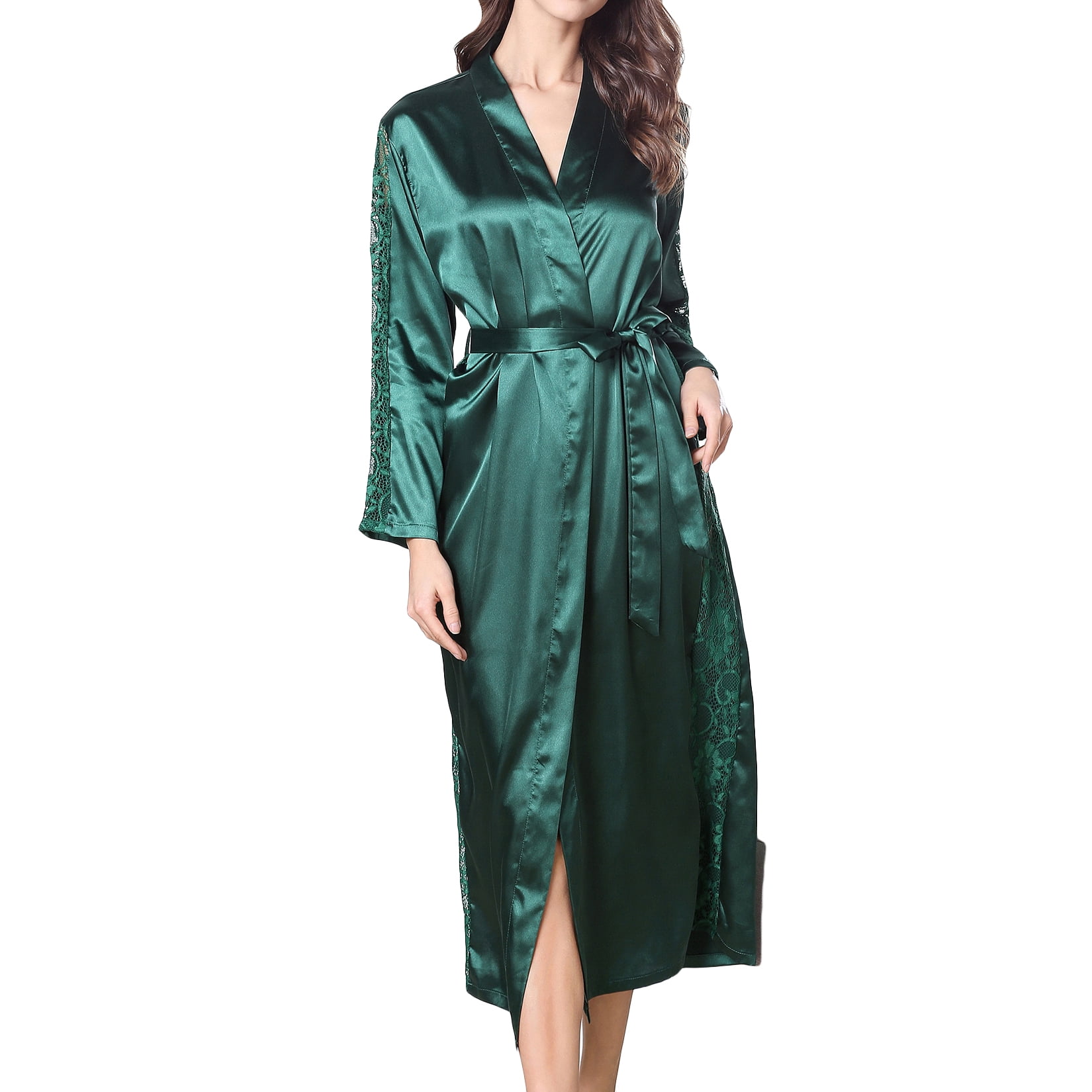 maxi silk dressing gown Reversible Dressing Gown in Opaline