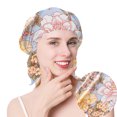 thumbnail image 1 of Defitshape Women's Silk Hair Bonnet Summer Female Knotted Nightcap Silky Spa Sleeping Home Sleep Bonnet Patterned5 One Size, 1 of 1