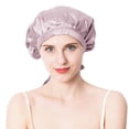 thumbnail image 1 of Defitshape Women's Silk Nightcap Summer Light Hair Bonnet Female Silky Sleeping Comfy Self Tie Sleep Cap Purple One Size, 1 of 2