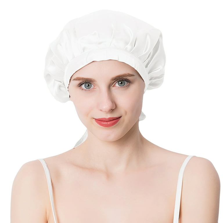 Silk Sleep Sleep Cap For White Hair Defitshape Women's Silk