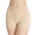 thumbnail image 1 of Defitshape Women's Thigh Slimmer Butt Lifter Plus Size Shapewear Slip Shorts for Under Dress Underwear Tummy Control Seamless Padded Lace Stomach Hip Dip Shaper Panties High Waisted Nude 3X-Large, 1 of 4