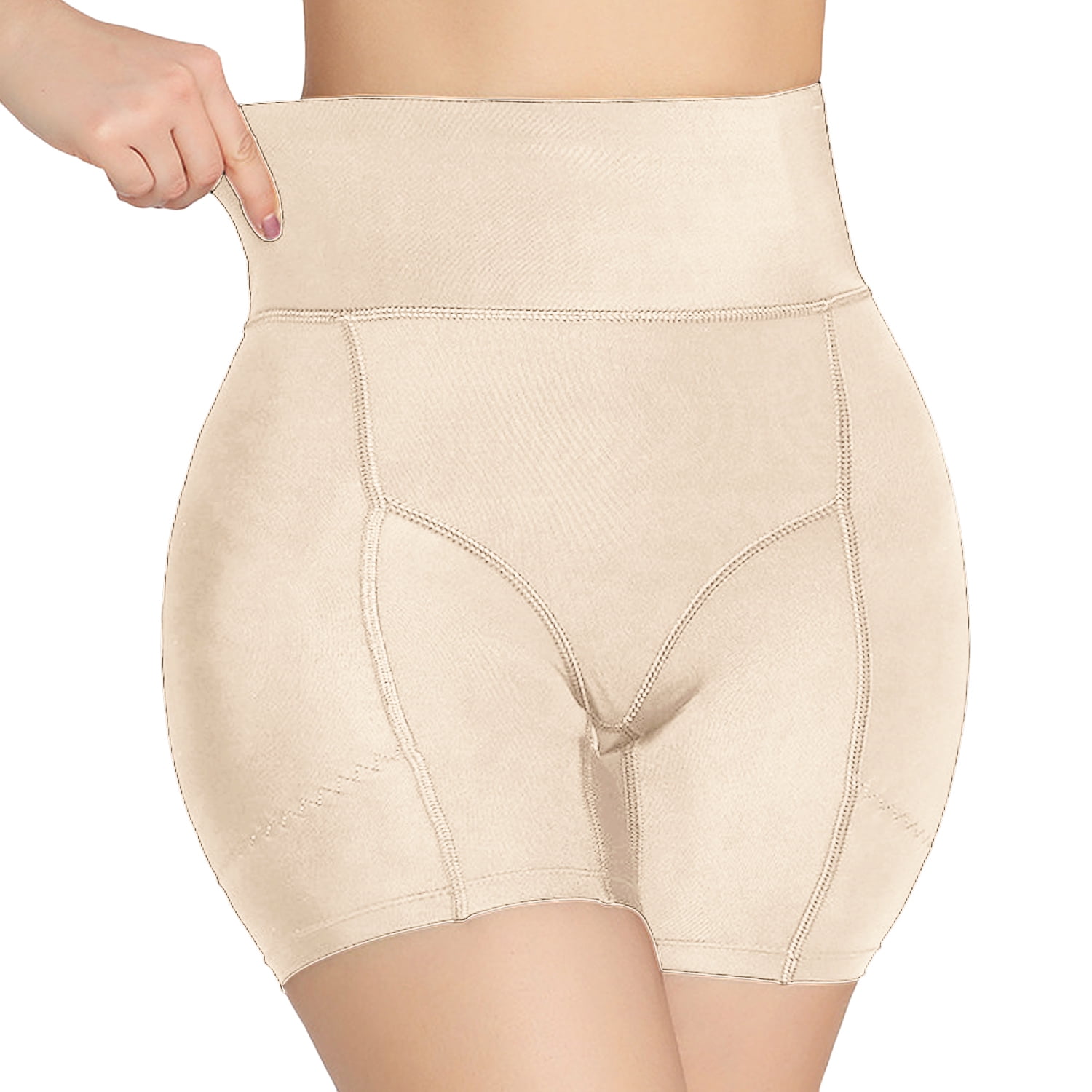 Womens Side Zipper Tummy Control Body Shaper Butt Lifter Shapewear High  Waisted Shorts 