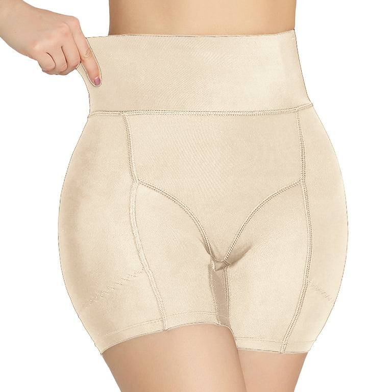 Homgro Women's Tummy Control Waist Trainer Hip Enhancer Shapewear Shorts  Compression Thigh Butt Lifter Nude 6-8