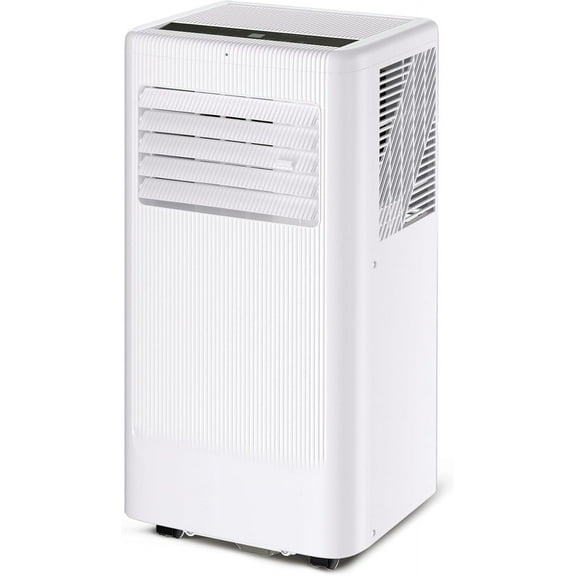 Homhougo 10000 BTU Portable Air Conditioner with Wheels, Cooling/Fan/Dry 3 IN 1 Indoor Air Conditioner for Room 560 SQ.FT, Portable AC Unit D13.3"xW11.8"xH27.5", Low Noise for Home, Office, White