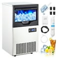 thumbnail image 1 of Homhougo 100lbs/24h Commercial Ice Maker Machine, Freestanding/Under Counter Stainless Steel Built-In Ice Makers with 33Lbs Ice Storage Capacity for Restaurant/Bar/Cafe/Shop/Home/Office, 1 of 8
