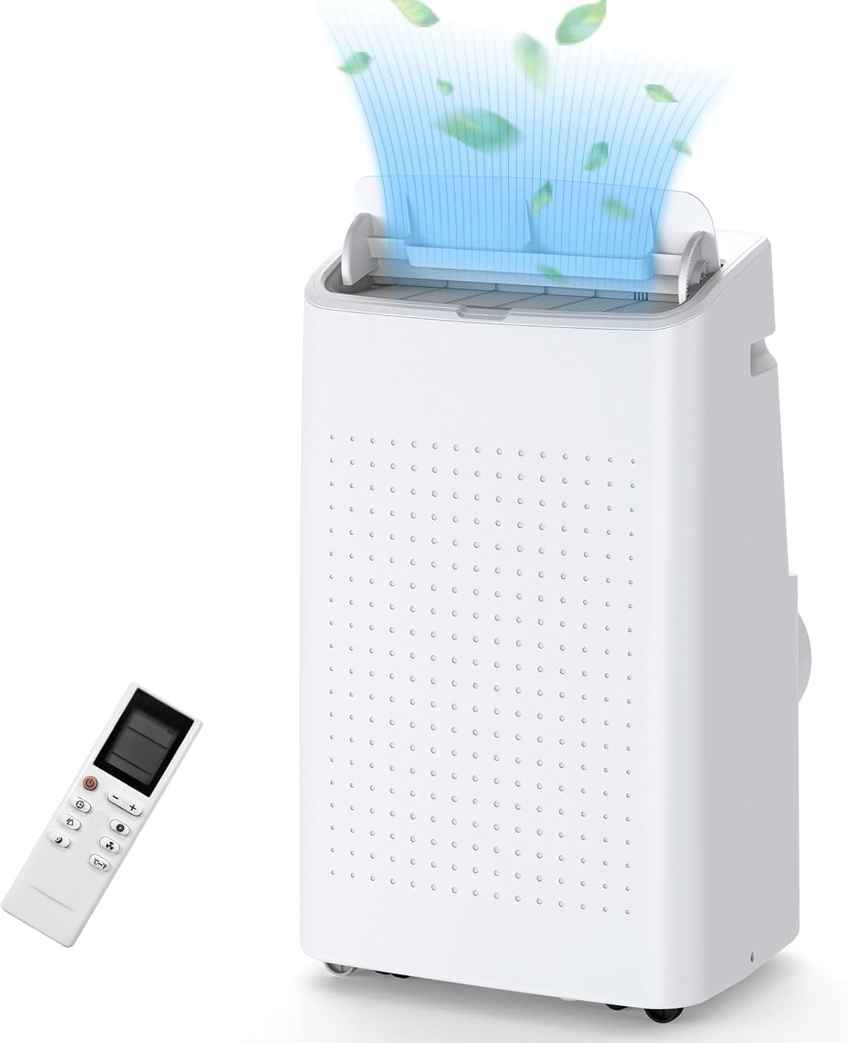 White Portable Air Conditioner with Remote Control and Sleep Mode