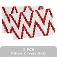 thumbnail image 1 of Homhougo—2 Pack Throw Pillow Covers with Embroidered Waves Decorative Cushion Covers, 12 x 20, Red, 1 of 4