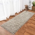 thumbnail image 1 of Homhougo—2' x 6' Runner Rug Modern Space-Dyed Shaggy Fluffy Shag Hallway Runner Rug Non Slip Non-Shedding Fuzzy Plush Rug Carpet, Taupe, 1 of 6
