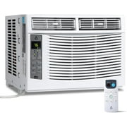 Homhougo 6,000 BTU Window Air Conditioner, 3-in-1 AC Unit Cooling, Dehumidifying, Fan, Timer, Sleep/ECO Mode, Easy Installation Kit, Cools Rooms Up to 350 Sq.Ft, 115V/60Hz