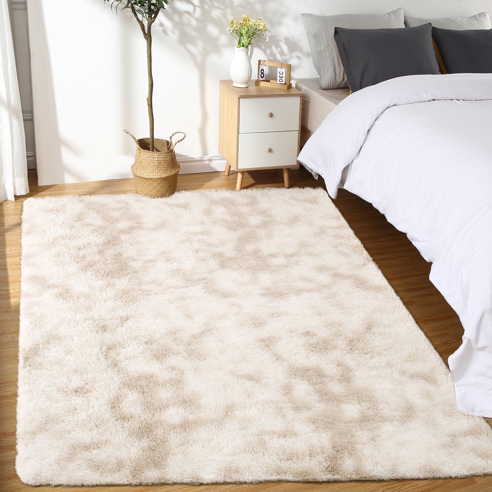 Homhougo—9 x 12 Area Rug Modern Indoor Fluffy Shaggy Carpet Plush ...