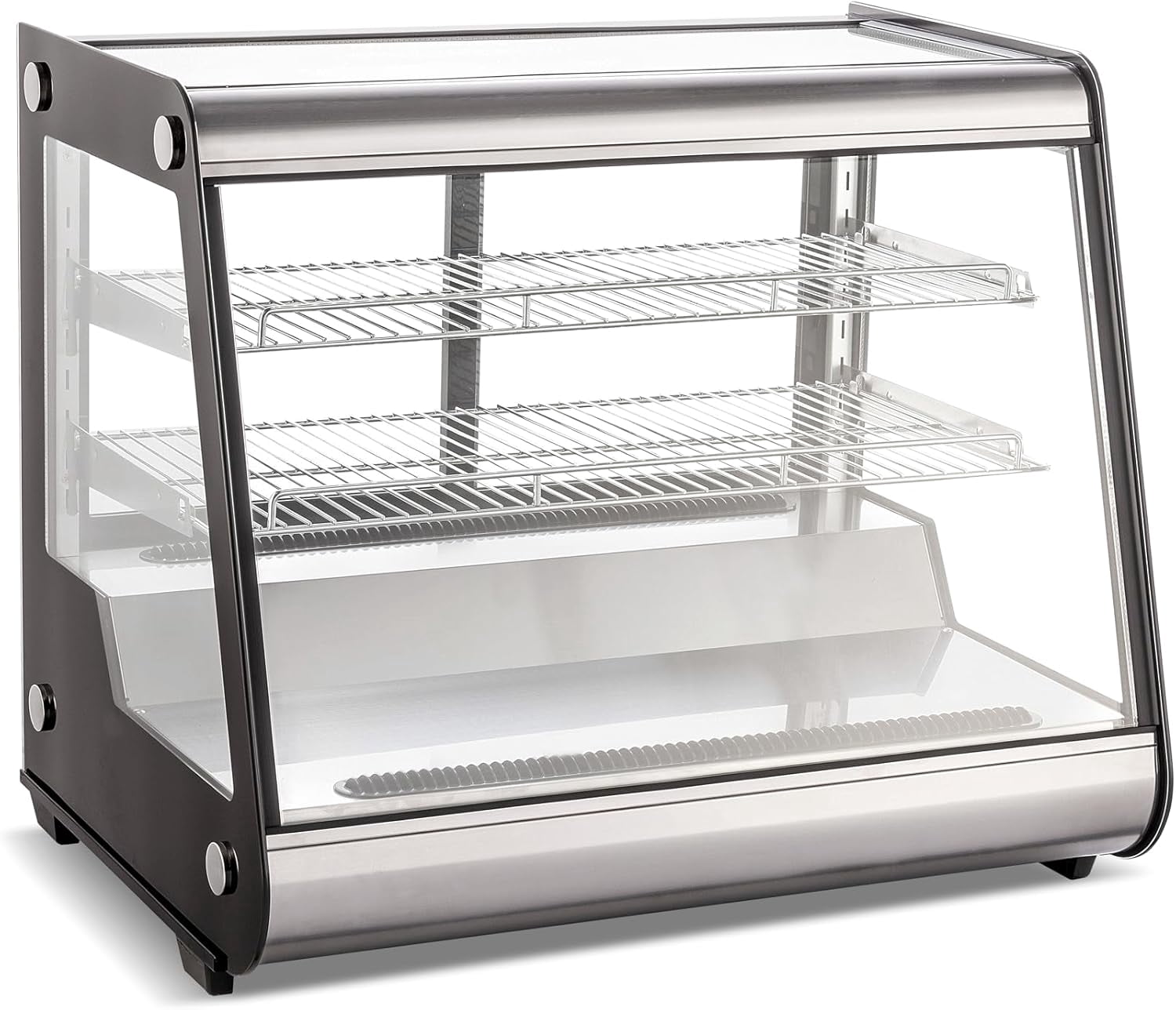 Homhougo Commercial Cake Display Refrigerator 6.5 Cu.Ft/183L Countertop Refrigerated Display Case with Digital Controller, Automatic Defrost, LED Lighting and 2 Adjustable Shelves Fridge for Cafe