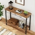thumbnail image 1 of Homhougo Console Table, entryway Table, Narrow Sofa Table with Shelves, Entrance Table for Hallway, Entryway, Living Room, Foyer, Corridor, Office, Brown, 1 of 11