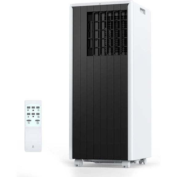 Homhougo Portable Air Conditioner, 8,000 BTU, Cools Up to 350 Sq. Ft, 3-in-1 AC Unit with Cool, Dehumidifier & Fan Modes, Remote Control & Easy Window Installation Kit