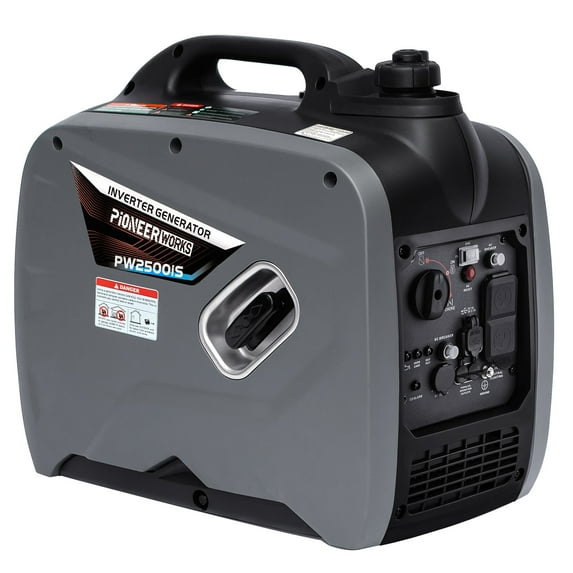 Homhougo—Portable Inverter Generator, 2000W Ultra Quiet Gas Engine with CO-Monitoring and Alarm, EPA Compliant, Intelligent Speed Control System, Suitable for Backup Home and Camping