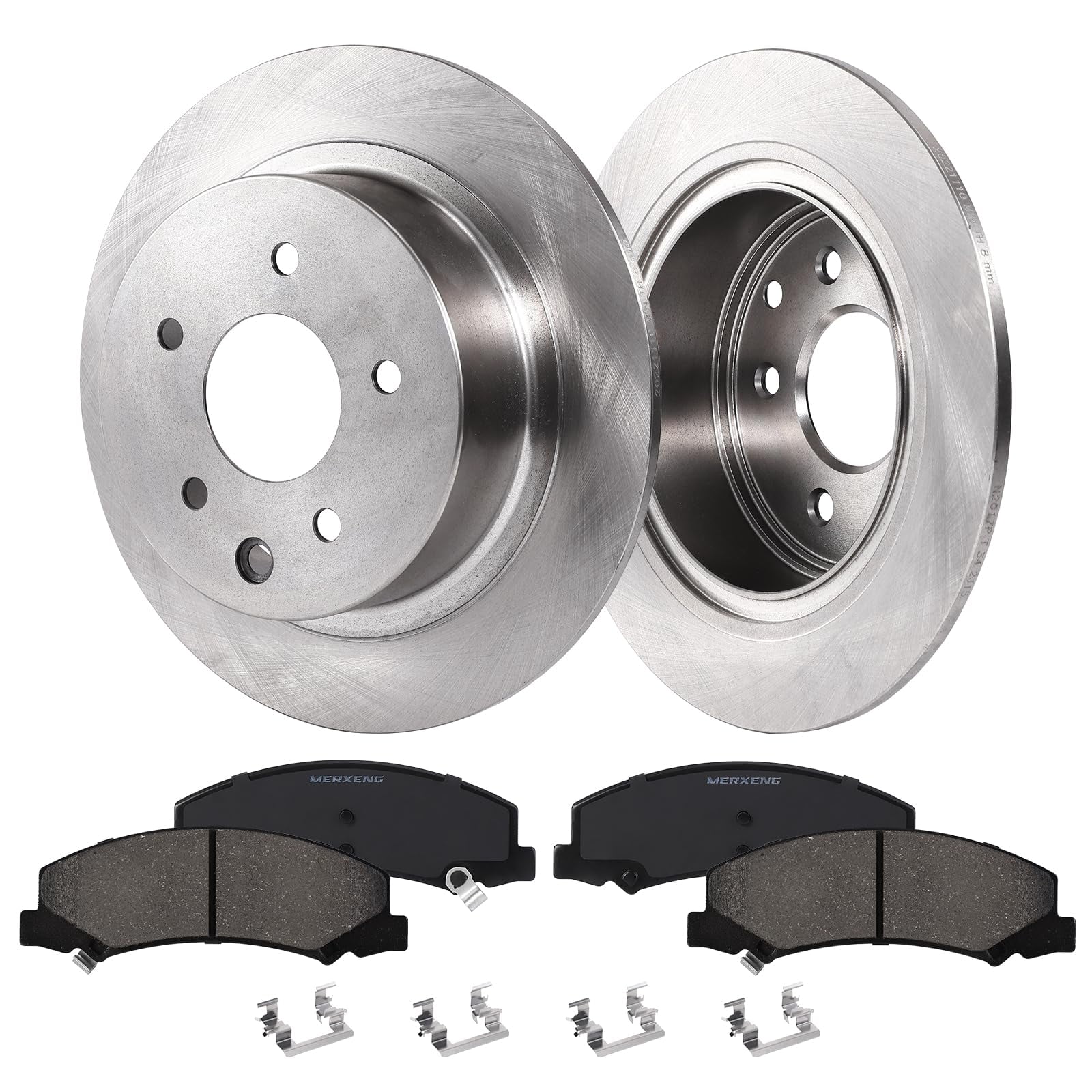 Homhougo—Rear Brake Pads and Rotors Kit, Automotive Replacement Brake ...