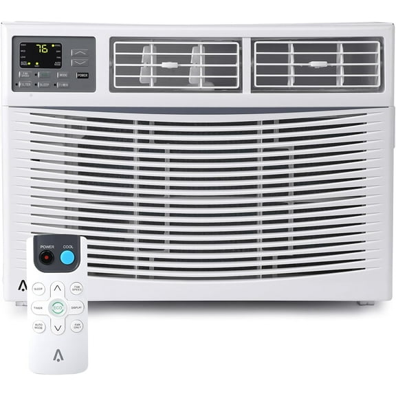 Homhougo Smart Window Air Conditioner,10000BTU Smart Air Conditioner Window Unit Remote/App Control and Dehumidify Function, Quiet Operation, Energy Savings,Cools 450 Sq.ft, 110/115V