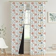 thumbnail image 1 of Homi Drapes 100% Blackout Curtain Triple Pinch Pleat Thermal Insulated Room Darkening Spill Proof Machine Washable Window Treatment Panels (1 Panel, 52x120, Butterfly), 1 of 8