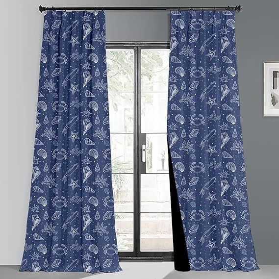 Homi Drapes 100% Blackout Curtain Triple Pinch Pleat Thermal Insulated Room Darkening Spill Proof Machine Washable Window Treatment Panels (1 Panel, 72x84, Twilight)