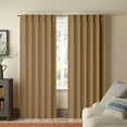 thumbnail image 1 of Homi Drapes Double Pinch Pleated Blackout Curtains Thermal Insulated Room Darkening Drapes for Bedroom/Livingroom Along with 2 Panels,Tiebacks,Hooks (Barley Corn, 26"x63"), 1 of 5