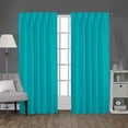 thumbnail image 1 of Homi Drapes Double Pinch Pleated Blackout Curtains – Thermal Insulated, Room Darkening Window Treatments Back Tab Curtains for Home or Office – 1 Panel with Hooks & Tiebacks (Aquamarine Blue,52x84), 1 of 5