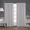 thumbnail image 1 of Homi Drapes Double Pinch Pleated Blackout Curtains – Thermal Insulated, Room Darkening Window Treatments Back Tab Curtains for Home or Office – 1 Panel with Hooks & Tiebacks (Silver, 42x120), 1 of 5