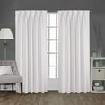 thumbnail image 1 of Homi Drapes Double Pinch Pleated Blackout Curtains – Thermal Insulated, Room Darkening Window Treatments Back Tab Curtains for Home or Office – 1 Panel with Hooks & Tiebacks (White, 30x63), 1 of 5