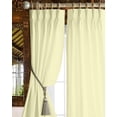 thumbnail image 1 of Homi Drapes Triple Pinch Pleated Blackout Curtains Thermal Insulated Room Darkening Drapes for Bedroom/Livingroom Along with 2 Panels,Tiebacks,Hooks (Ivory, 52"x108"), 1 of 7