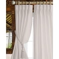 thumbnail image 1 of Homi Drapes Triple Pinch Pleated Blackout Curtains Thermal Insulated Room Darkening Drapes for Bedroom/Livingroom Along with 2 Panels,Tiebacks,Hooks (White, 40"x95"), 1 of 7