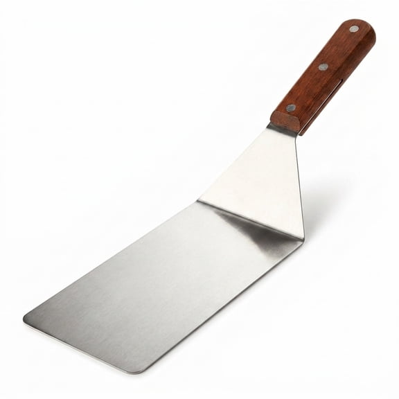 Homi Styles Rust Resistant 15-Inch large metal Stainless Steel commercial spatula restaurant turner , 8-Inch Blade