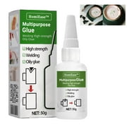 HomiEase High Strength Welding Grade Super Glue Transparent Quick Drying Multi-Purpose for Metal Plastic Wood（1pack）