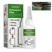 HomiEase High Strength Welding Grade Super Glue Transparent Quick Drying Multi-Purpose for Metal Plastic Wood（1pc）