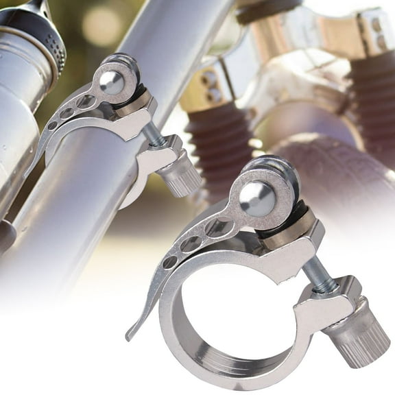 HomiTools Bike Seat Clamp Quick-Release Post Collar Road Seatpost Clamp Quick Release Seat Post Clamps 34.9mm Silver