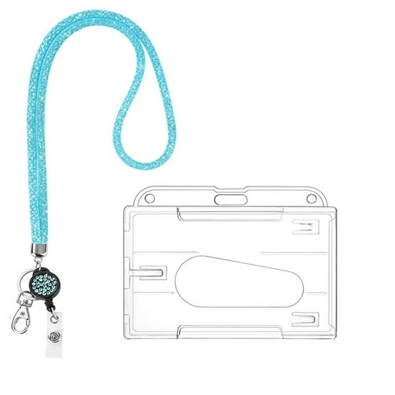 HomiTools Bling Keychain Lanyards Cute Lanyard Crystal Rhinestone Neck Lanyard Strap Keys Wallet ID Badge Card Holder Crystal Keychain Lanyard Rhinestone ID Holder Gift Accessories Blue