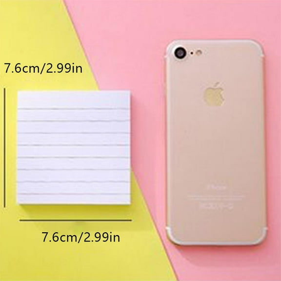 HomiTools Lined Sticky Notes 6 Pads 3x3 Inches Aesthetic Pads With Lines Neutral Boho Self Stick Note Pads Aesthetic Lined Sticky Notes 3x3 Inches Neutral Pads Self Stick Note Pads White