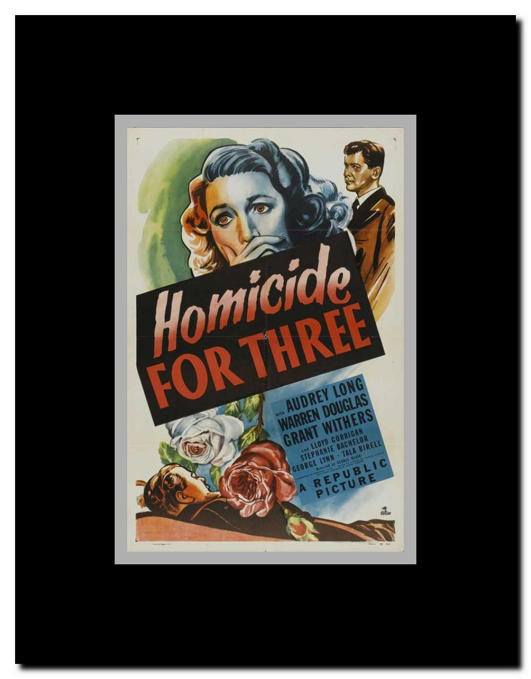 Homicide for Three Framed Movie Poster