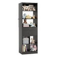 thumbnail image 1 of Homieasy 22" Floor-Standing Closet System, Multi-Tiered Wardrobe Storage Unit with Adjustable Shelves & Smooth-Glide Drawers,Black, 1 of 6