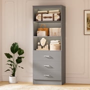 Homieasy 23.6" Closet System with Wooden Drawers, Gray