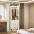 thumbnail image 1 of Homieasy 24'' W Closet System with Wooden Drawers, White, 1 of 7