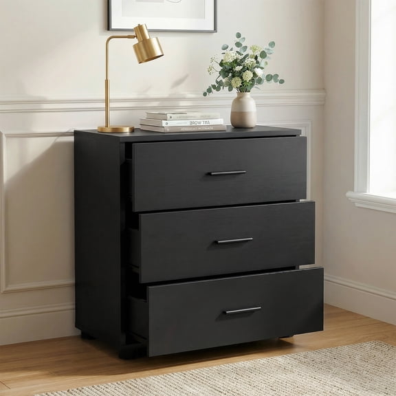 Homieasy 3-Drawer Wood Closet Organizer System - Multi-Functional Storage for Bedroom, Nightstand or End Table