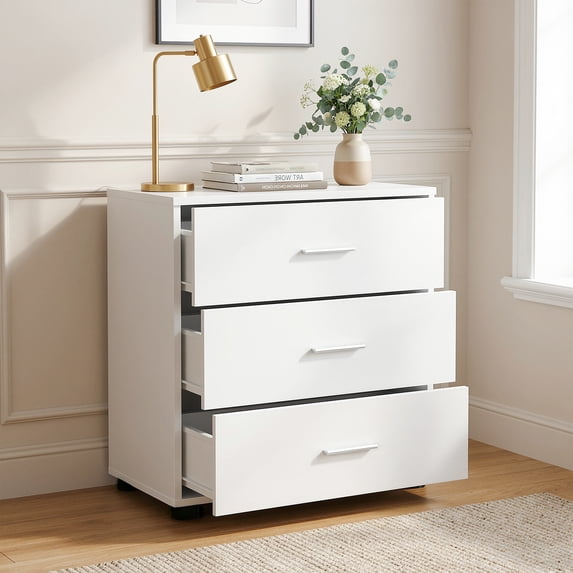 Homieasy 3-Drawer Wood Closet Organizer System - Multi-Functional Storage for Bedroom, Nightstand or End Table