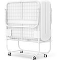 thumbnail image 1 of Homieasy 38" Rollaway Bed with Memory Foam Mattress, Twin Size, Metal Frame, Foldable, 75x38", White, 1 of 8