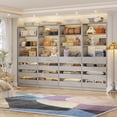 thumbnail image 1 of Homieasy 4-Pack Space-Saving Modular Closet Organizer with 16 Drawers & Adjustable Shelves - Customizable Wood Storage Cabinet for Bedroom/Entryway, Easy Assembly Tall Armoire Wardrobe Units,Gray, 1 of 5