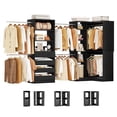 thumbnail image 1 of Homieasy 58"-152" Freestanding Closet System, Wardrobe Organizer with Drawers & Shelves, Corner Storage Unit for Bedroom/Living Room, DIY Customizable, 2-Pack in Black, 1 of 5